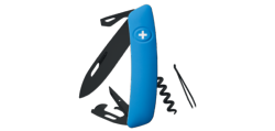 SWIZA - Couteau suisse 11 fonctions - D03 Allblack Bleu