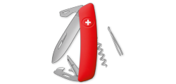 SWIZA - Couteau suisse 11 fonctions - D03 Rouge mat