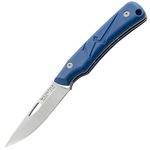 WILDSTEER - Couteau pliant - K-NIF Bleu - Manche Tactiprène